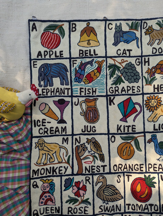 Tapestry Hand Crewel Embroidery ABC - 'Nila'