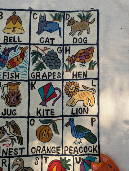 Tapestry Hand Crewel Embroidery ABC - 'Nila'