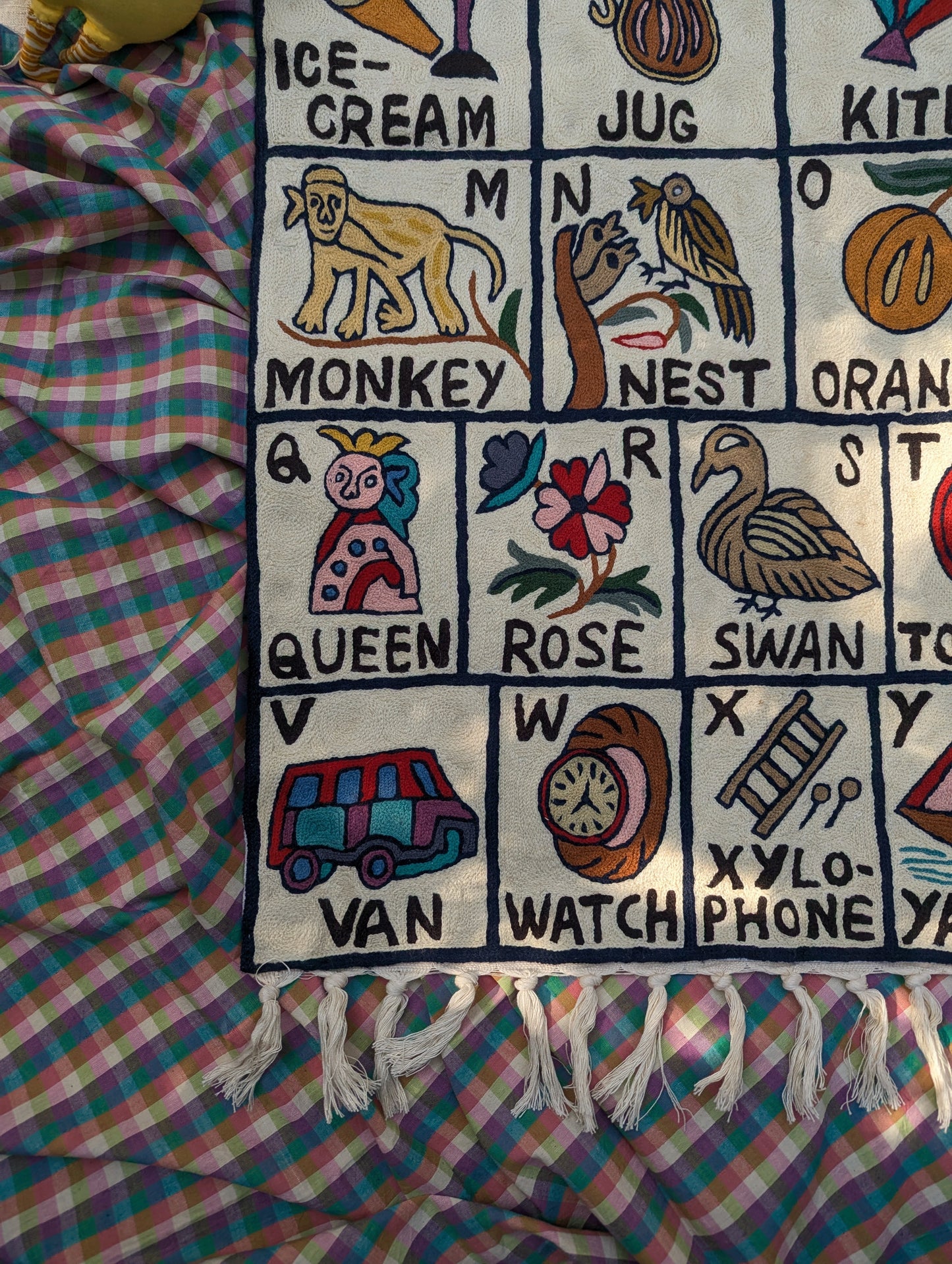 Tapestry Hand Crewel Embroidery ABC - 'Nila'