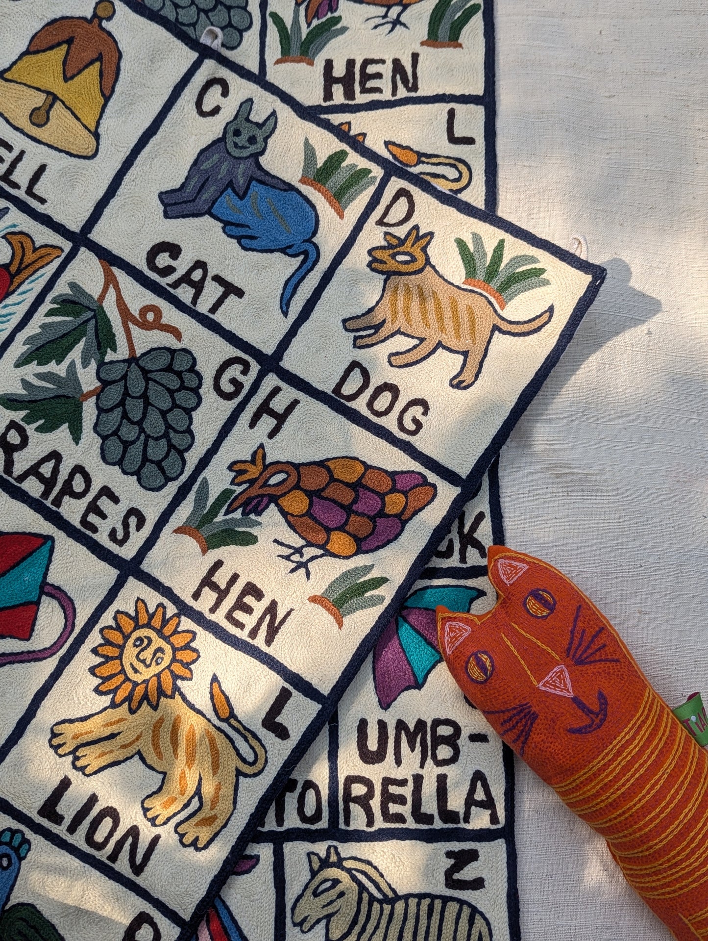 Tapestry Hand Crewel Embroidery ABC - 'Nila'