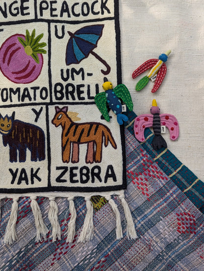 Tapestry Hand Crewel Embroidery ABC - 'Leela'