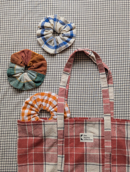 Everyday Bags - Coral Checks