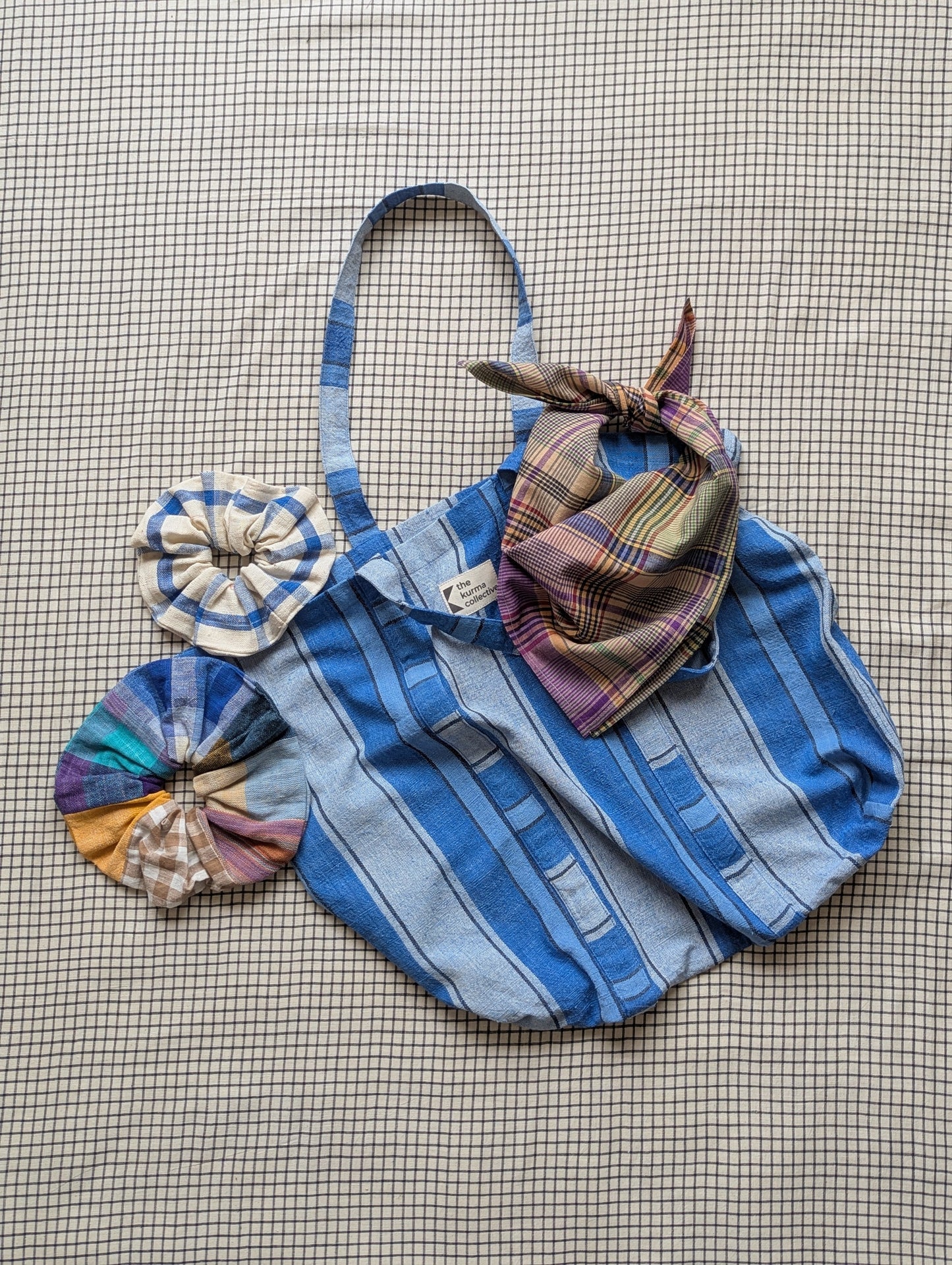 Everyday Bags - Cobalt  Blue Stripes