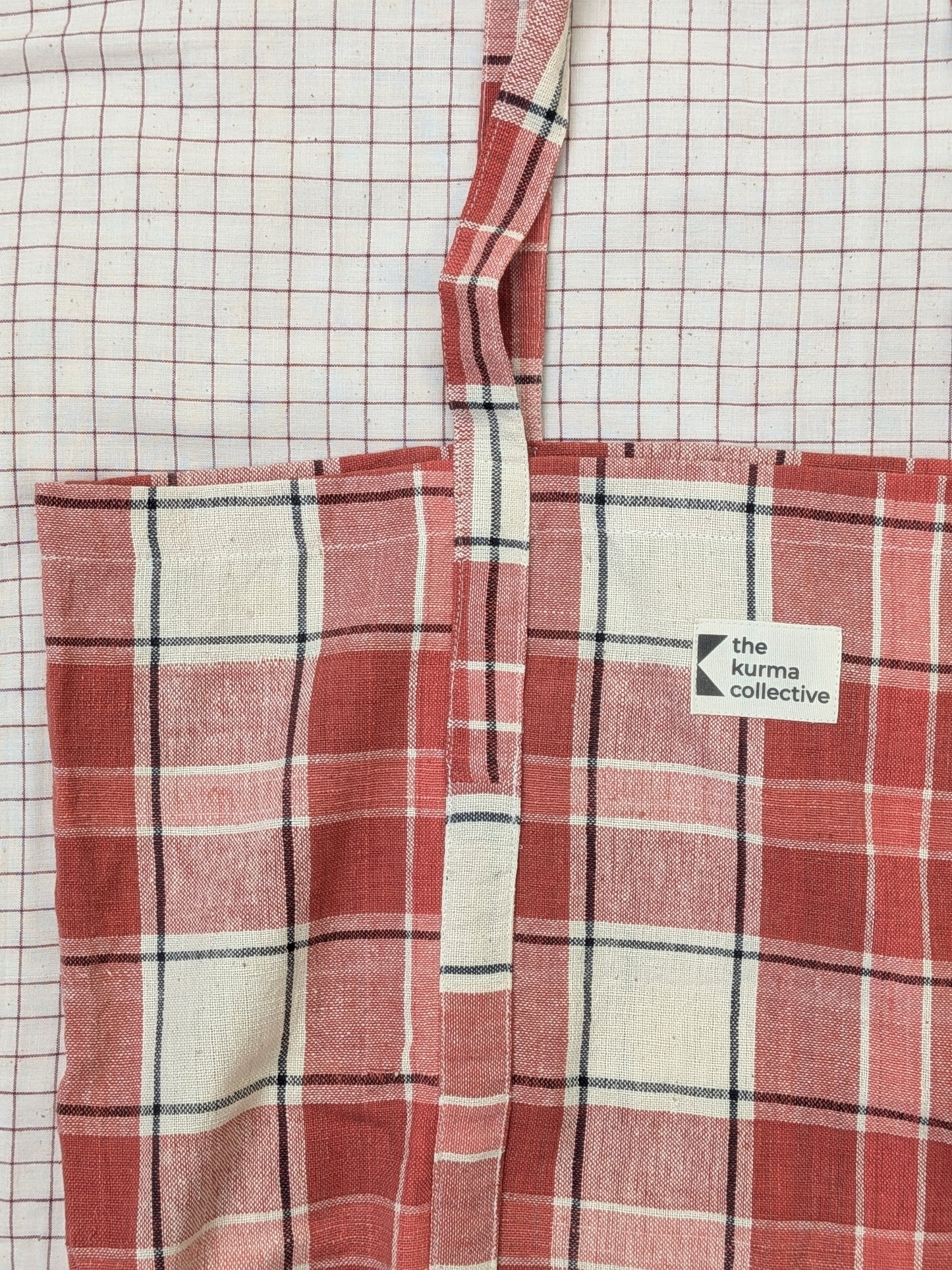 Everyday Bags - Coral Checks
