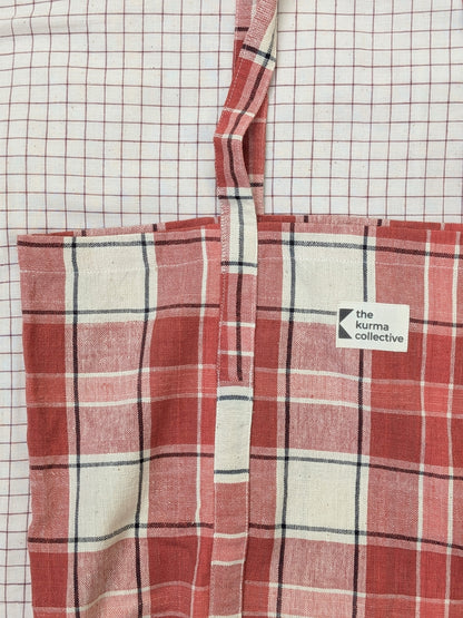 Everyday Bags - Coral Checks