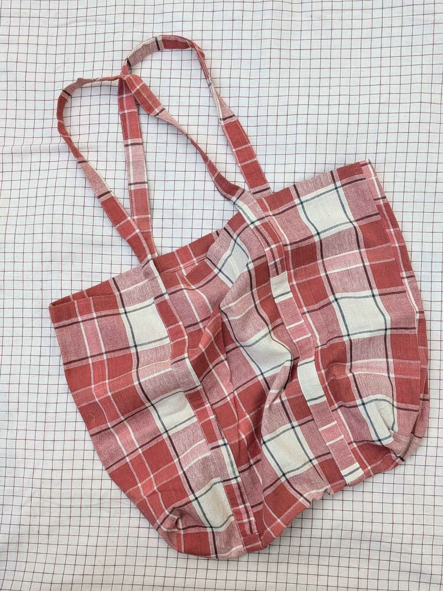 Everyday Bags - Coral Checks