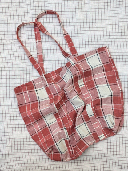Everyday Bags - Coral Checks