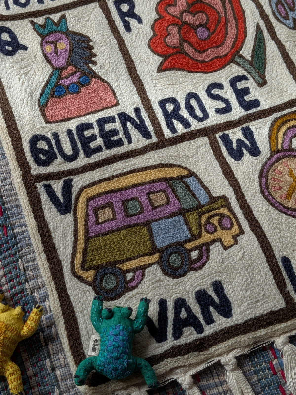 Tapestry Hand Crewel Embroidery ABC - 'Bhuri-B'