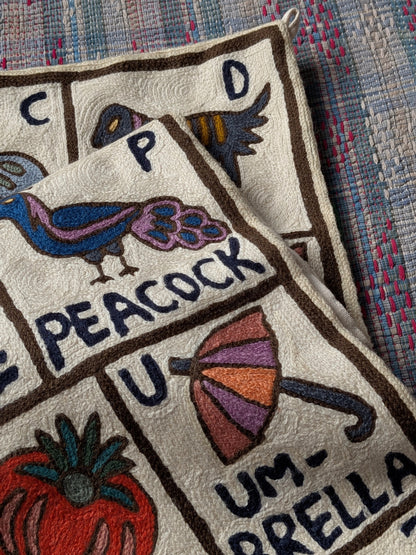 Tapestry Hand Crewel Embroidery ABC - 'Bhuri-B'